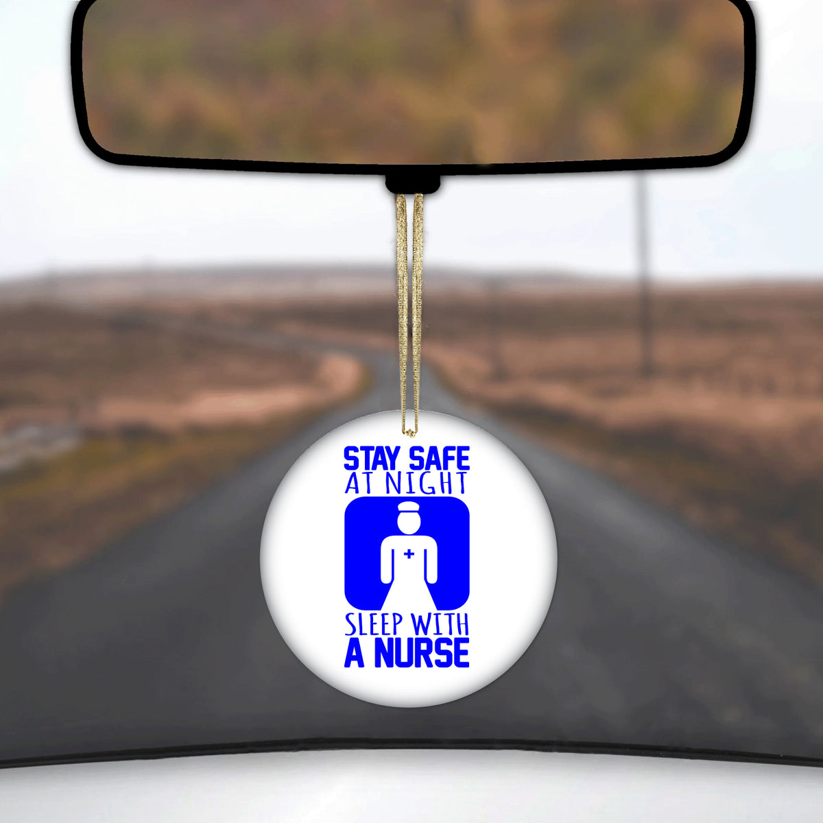 Stay Safe at Night Sleep With a Nurse Ceramic Ornament, view 3