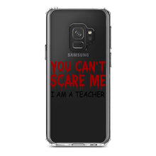 DistinctInk® Clear Shockproof Hybrid Case for Apple iPhone / Samsung Galaxy / Google Pixel - You Can't Scare Me I Am a Teacher