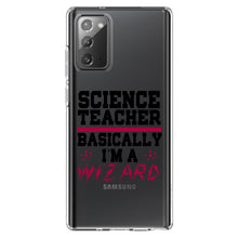 DistinctInk® Clear Shockproof Hybrid Case for Apple iPhone / Samsung Galaxy / Google Pixel - Science Teacher Basically I'm a Wizard