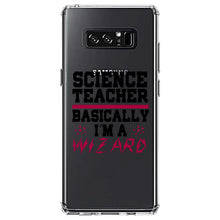 DistinctInk® Clear Shockproof Hybrid Case for Apple iPhone / Samsung Galaxy / Google Pixel - Science Teacher Basically I'm a Wizard