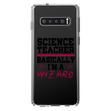 DistinctInk® Clear Shockproof Hybrid Case for Apple iPhone / Samsung Galaxy / Google Pixel - Science Teacher Basically I'm a Wizard