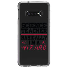 DistinctInk® Clear Shockproof Hybrid Case for Apple iPhone / Samsung Galaxy / Google Pixel - Science Teacher Basically I'm a Wizard