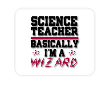 DistinctInk Custom Foam Rubber Mouse Pad - 1/4" Thick - Science Teacher Basically I'm a Wizard