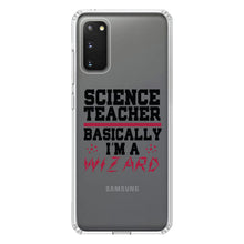 DistinctInk® Clear Shockproof Hybrid Case for Apple iPhone / Samsung Galaxy / Google Pixel - Science Teacher Basically I'm a Wizard