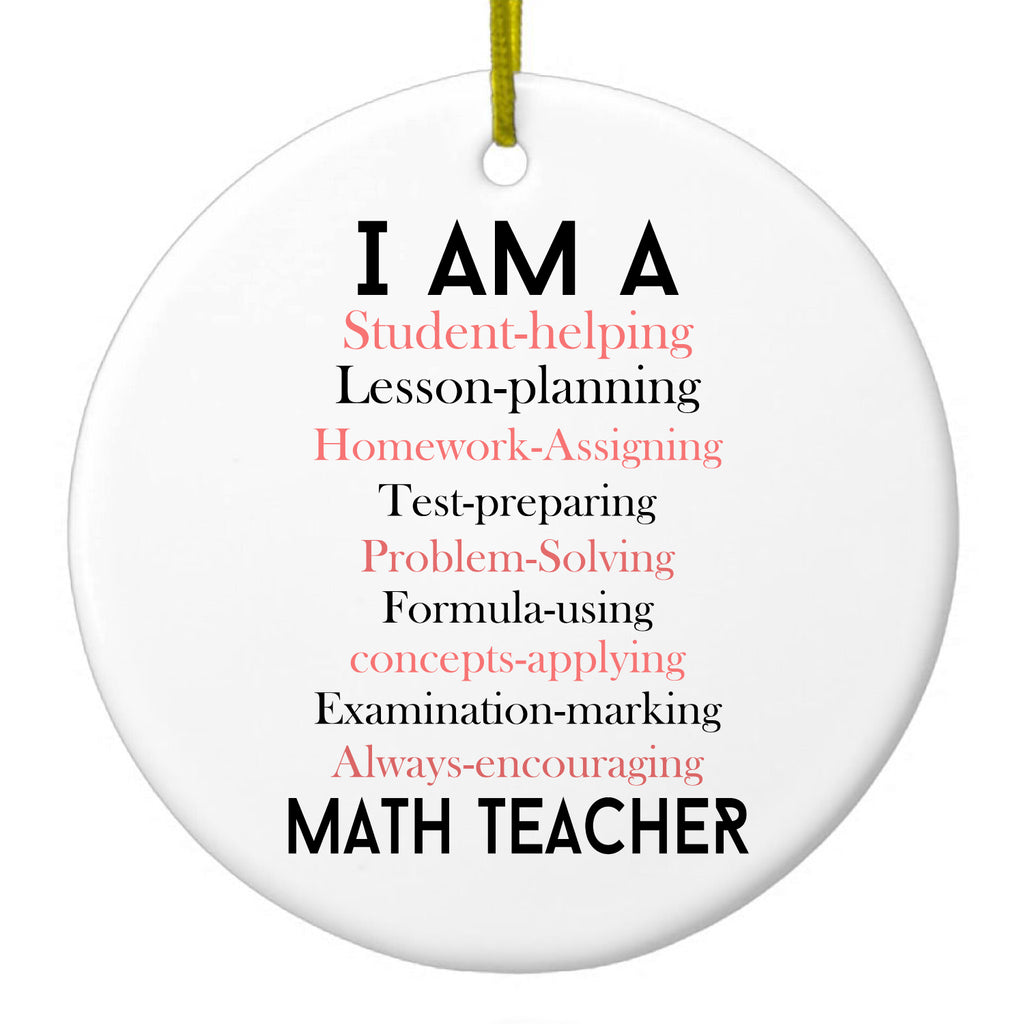 Teacher Student Helping Homework Encourage Ceramic Ornament