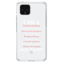 DistinctInk® Clear Shockproof Hybrid Case for Apple iPhone / Samsung Galaxy / Google Pixel - Teacher Student Helping Homework Encourage
