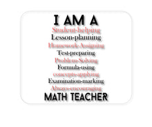 DistinctInk Custom Foam Rubber Mouse Pad - 1/4" Thick - Teacher Student Helping Homework Encourage