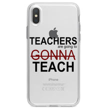 DistinctInk® Clear Shockproof Hybrid Case for Apple iPhone / Samsung Galaxy / Google Pixel - Teachers Gonna Teach