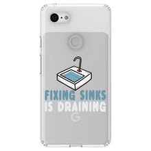 DistinctInk® Clear Shockproof Hybrid Case for Apple iPhone / Samsung Galaxy / Google Pixel - Fixing Sinks is Draining - Plumbing