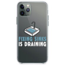 DistinctInk® Clear Shockproof Hybrid Case for Apple iPhone / Samsung Galaxy / Google Pixel - Fixing Sinks is Draining - Plumbing