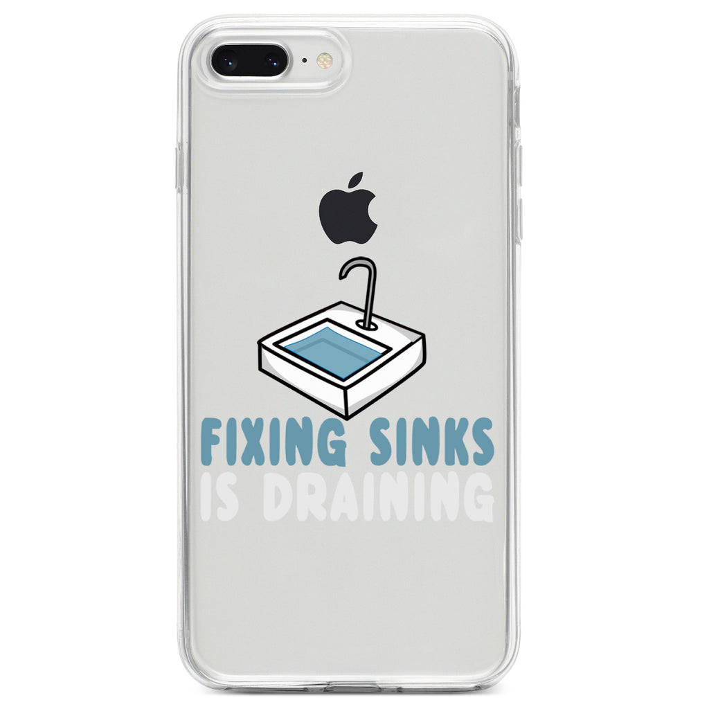 Fixing Sinks is Draining, Plumbing Clear Shockproof iPhone Case, view 6