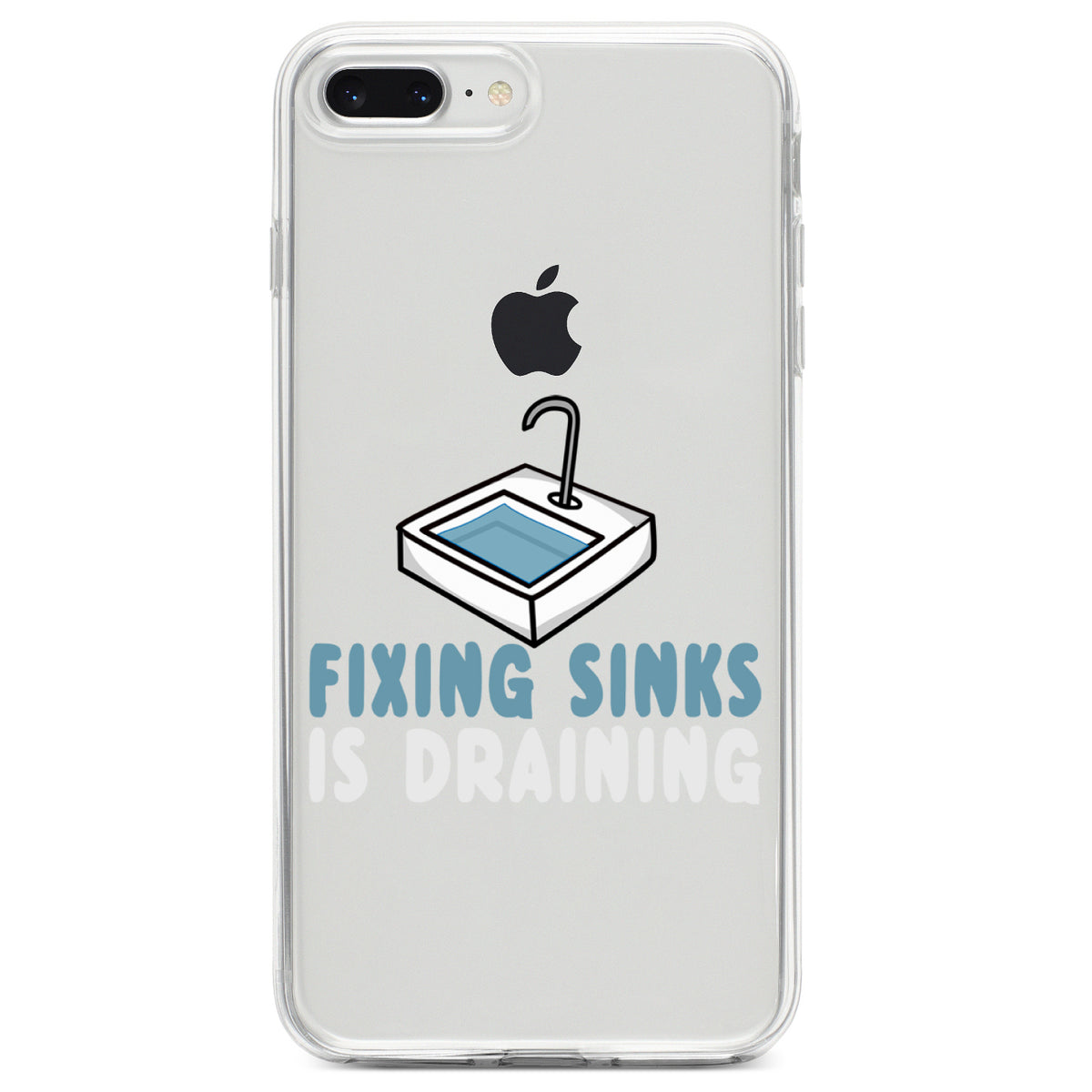 Fixing Sinks is Draining, Plumbing Clear Shockproof iPhone Case, view 6