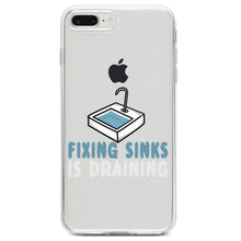 DistinctInk® Clear Shockproof Hybrid Case for Apple iPhone / Samsung Galaxy / Google Pixel - Fixing Sinks is Draining - Plumbing