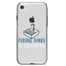DistinctInk® Clear Shockproof Hybrid Case for Apple iPhone / Samsung Galaxy / Google Pixel - Fixing Sinks is Draining - Plumbing
