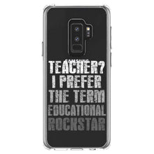 DistinctInk® Clear Shockproof Hybrid Case for Apple iPhone / Samsung Galaxy / Google Pixel - Teacher I Prefer Educational Rockstar