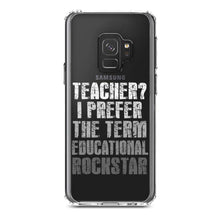 DistinctInk® Clear Shockproof Hybrid Case for Apple iPhone / Samsung Galaxy / Google Pixel - Teacher I Prefer Educational Rockstar