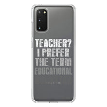 DistinctInk® Clear Shockproof Hybrid Case for Apple iPhone / Samsung Galaxy / Google Pixel - Teacher I Prefer Educational Rockstar