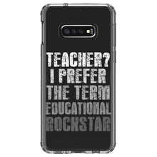 DistinctInk® Clear Shockproof Hybrid Case for Apple iPhone / Samsung Galaxy / Google Pixel - Teacher I Prefer Educational Rockstar