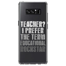 DistinctInk® Clear Shockproof Hybrid Case for Apple iPhone / Samsung Galaxy / Google Pixel - Teacher I Prefer Educational Rockstar