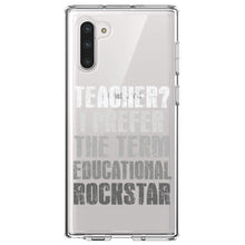 DistinctInk® Clear Shockproof Hybrid Case for Apple iPhone / Samsung Galaxy / Google Pixel - Teacher I Prefer Educational Rockstar