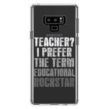 DistinctInk® Clear Shockproof Hybrid Case for Apple iPhone / Samsung Galaxy / Google Pixel - Teacher I Prefer Educational Rockstar
