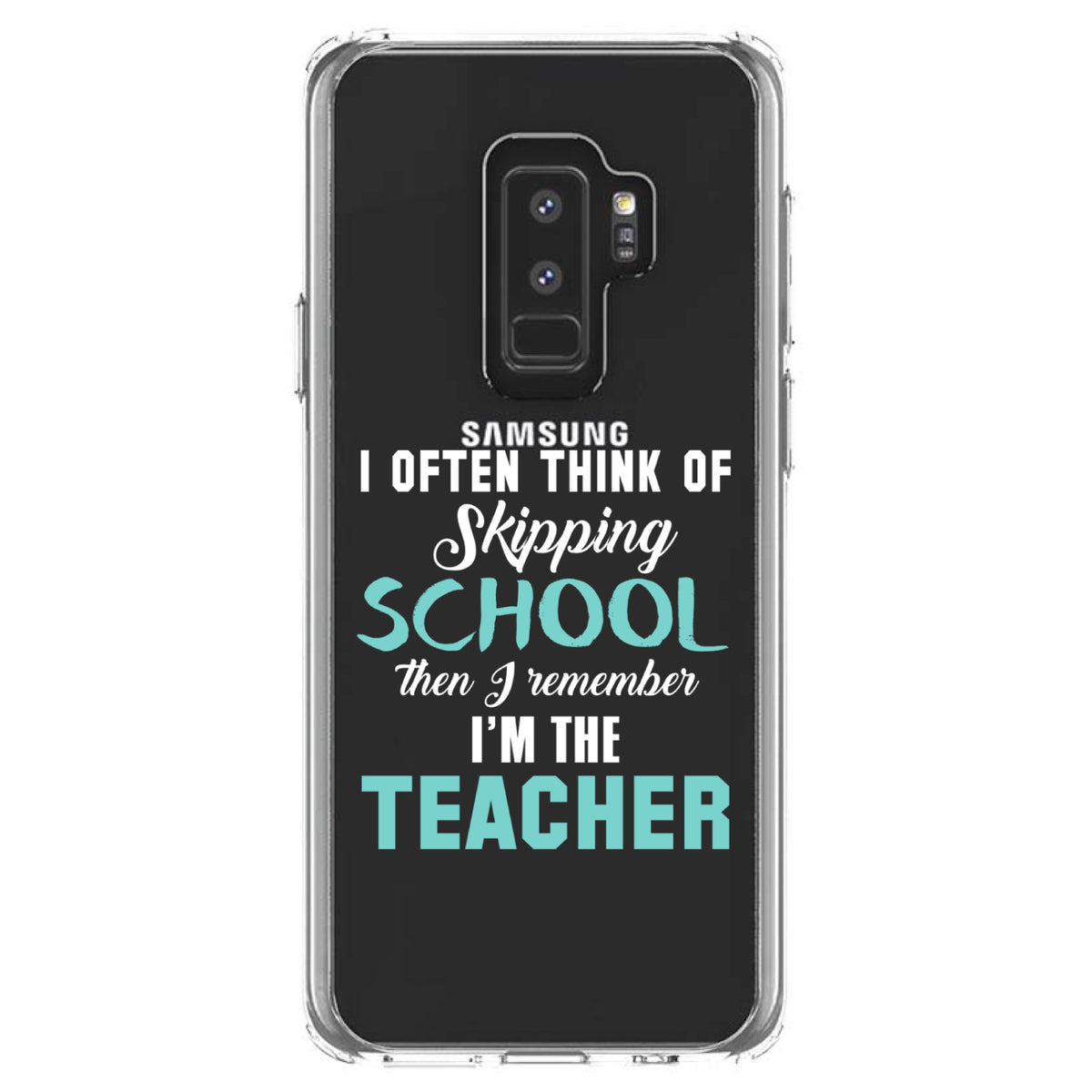 Think of Skipping School Remember I'm Teacher Clear Shockproof iPhone Case, view 20