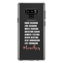 DistinctInk® Clear Shockproof Hybrid Case for Apple iPhone / Samsung Galaxy / Google Pixel - Teacher Book Reading Line Multi Tasking