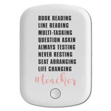 DistinctInk Magnetic Battery Pack, Wireless Portable Charger with USB-C Cable, Compatible with MagSafe iPhone 14 / 13 / 12 Series - Teacher Book Reading Line Multi Tasking