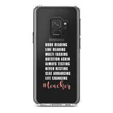 DistinctInk® Clear Shockproof Hybrid Case for Apple iPhone / Samsung Galaxy / Google Pixel - Teacher Book Reading Line Multi Tasking