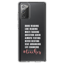 DistinctInk® Clear Shockproof Hybrid Case for Apple iPhone / Samsung Galaxy / Google Pixel - Teacher Book Reading Line Multi Tasking