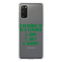DistinctInk® Clear Shockproof Hybrid Case for Apple iPhone / Samsung Galaxy / Google Pixel - Reasons to be a Teacher June July August