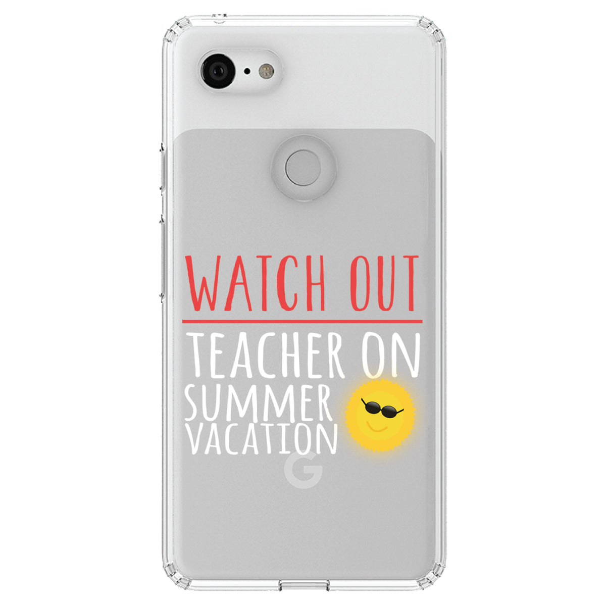 Watch Out Teacher on Summer Vacation Clear Shockproof iPhone Case, view 21