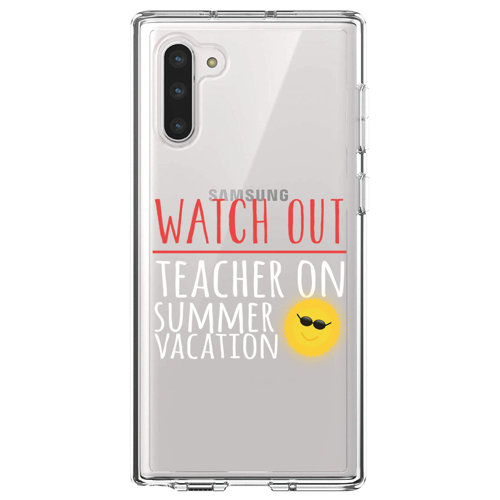 Watch Out Teacher on Summer Vacation Clear Shockproof iPhone Case, view 9