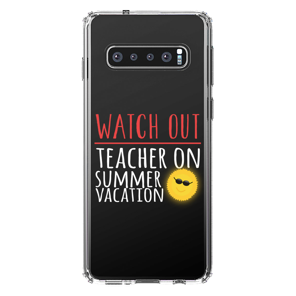 Watch Out Teacher on Summer Vacation Clear Shockproof iPhone Case, view 16