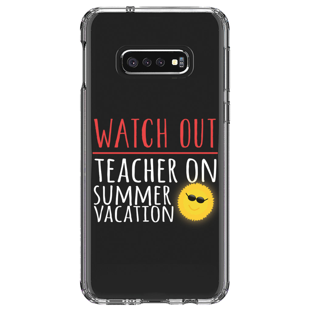Watch Out Teacher on Summer Vacation Clear Shockproof iPhone Case, view 18