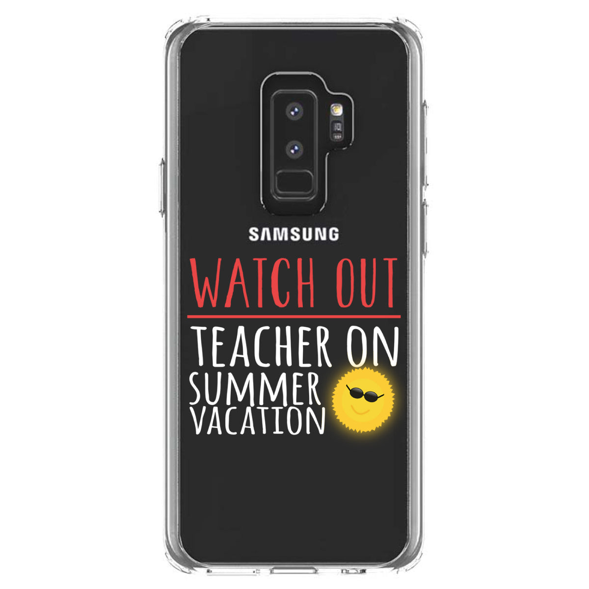 Watch Out Teacher on Summer Vacation Clear Shockproof iPhone Case, view 20