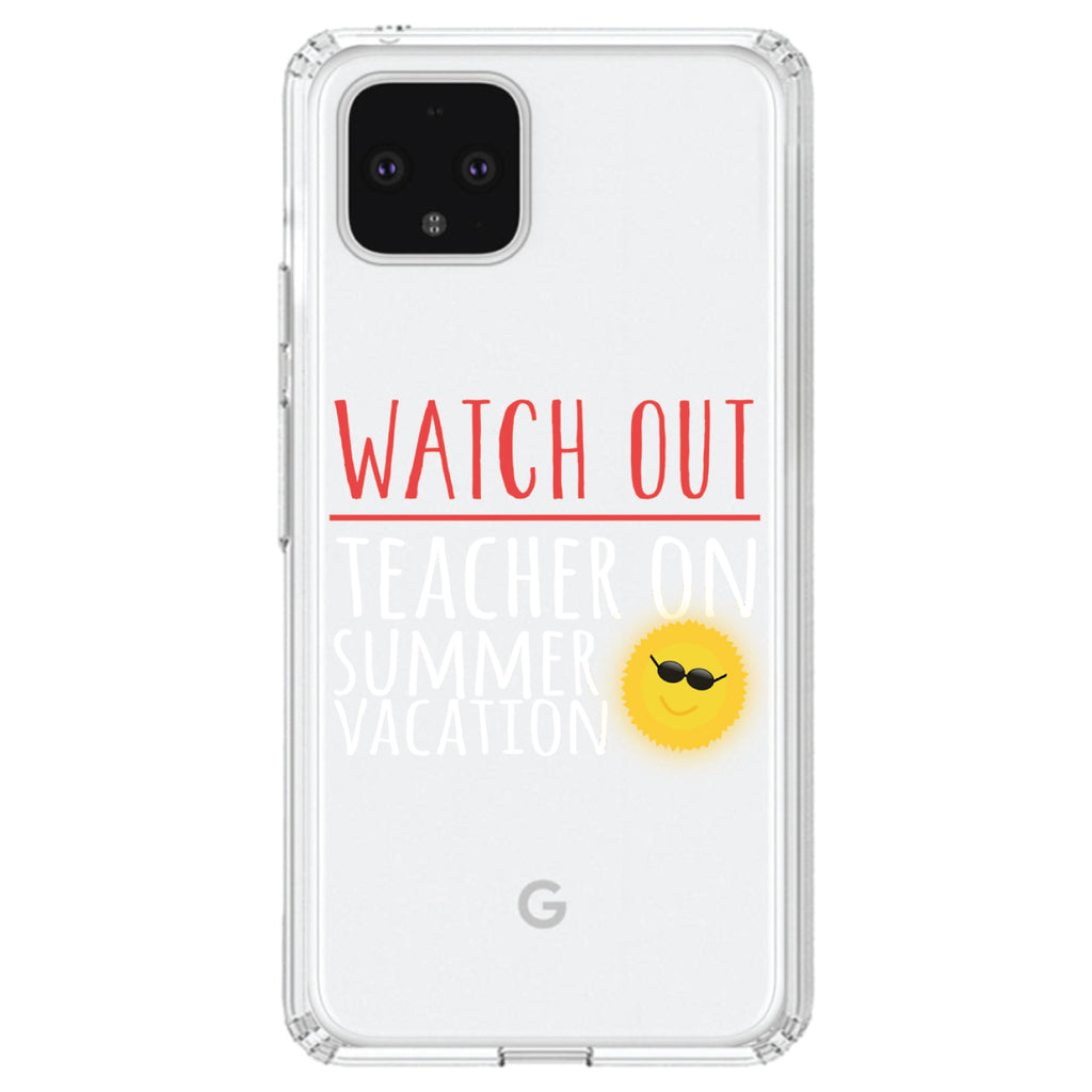 Watch Out Teacher on Summer Vacation Clear Shockproof iPhone Case, view 24