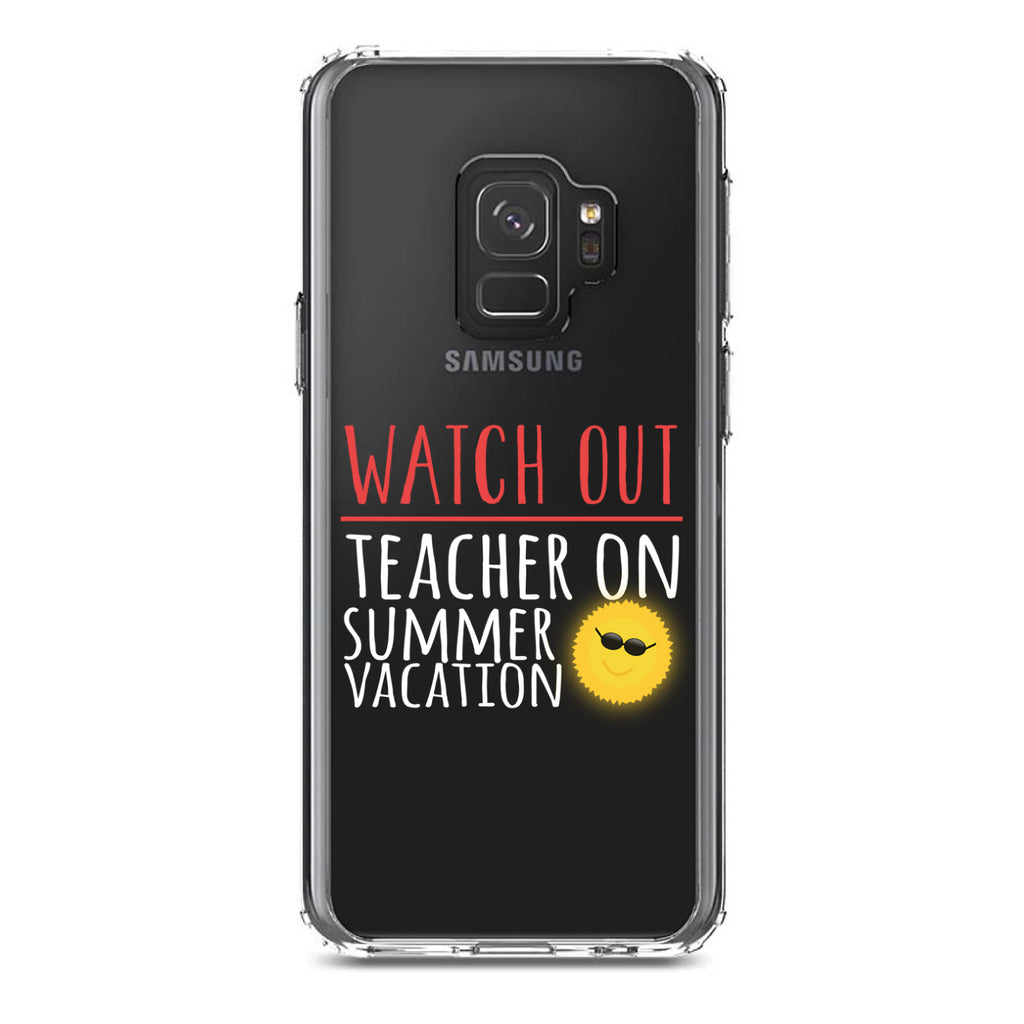 Watch Out Teacher on Summer Vacation Clear Shockproof iPhone Case, view 19