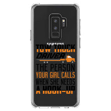 DistinctInk® Clear Shockproof Hybrid Case for Apple iPhone / Samsung Galaxy / Google Pixel - Tow Truck Driver Your Girl Calls Hook Up