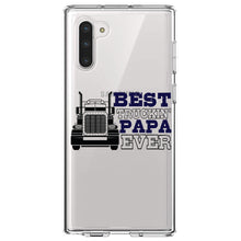 DistinctInk® Clear Shockproof Hybrid Case for Apple iPhone / Samsung Galaxy / Google Pixel - Best Truckin' Papa Ever