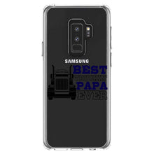 DistinctInk® Clear Shockproof Hybrid Case for Apple iPhone / Samsung Galaxy / Google Pixel - Best Truckin' Papa Ever