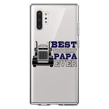 DistinctInk® Clear Shockproof Hybrid Case for Apple iPhone / Samsung Galaxy / Google Pixel - Best Truckin' Papa Ever