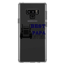 DistinctInk® Clear Shockproof Hybrid Case for Apple iPhone / Samsung Galaxy / Google Pixel - Best Truckin' Papa Ever