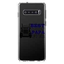 DistinctInk® Clear Shockproof Hybrid Case for Apple iPhone / Samsung Galaxy / Google Pixel - Best Truckin' Papa Ever