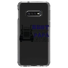 DistinctInk® Clear Shockproof Hybrid Case for Apple iPhone / Samsung Galaxy / Google Pixel - Best Truckin' Papa Ever