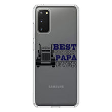 DistinctInk® Clear Shockproof Hybrid Case for Apple iPhone / Samsung Galaxy / Google Pixel - Best Truckin' Papa Ever