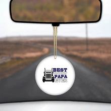 Best Truckin' Papa Ever Ceramic Ornament