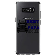 DistinctInk® Clear Shockproof Hybrid Case for Apple iPhone / Samsung Galaxy / Google Pixel - Best Truckin' Papa Ever