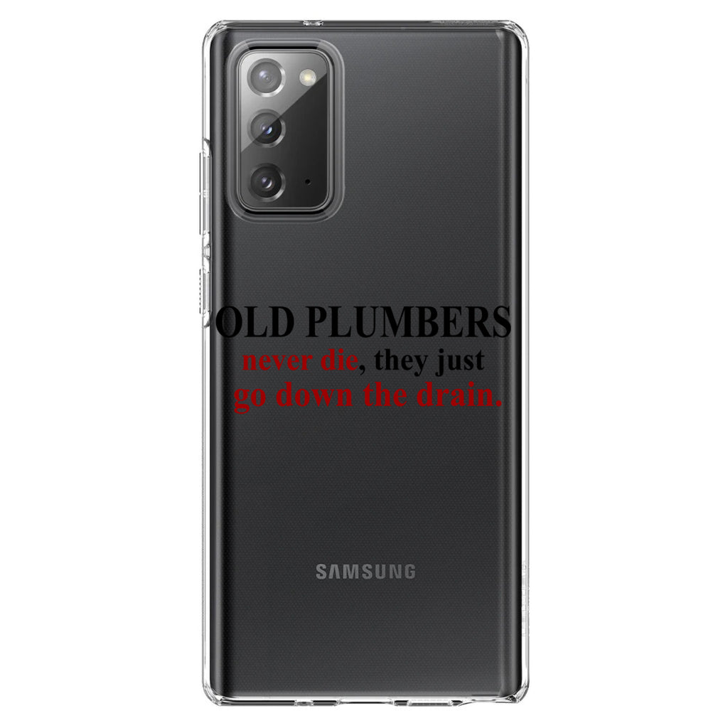 Old Plumbers Never Die, Down the Drain Clear Shockproof iPhone Case, view 8