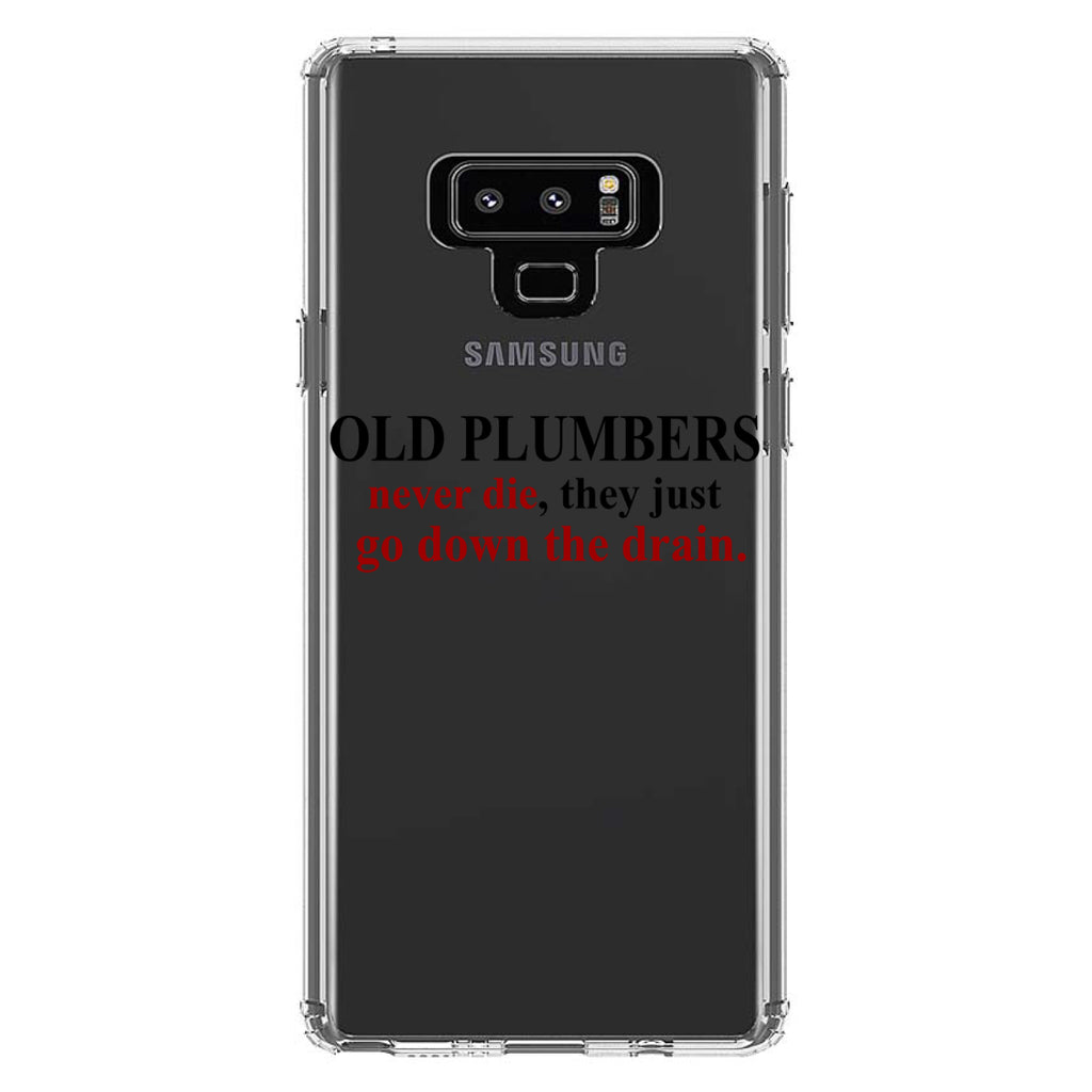 Old Plumbers Never Die, Down the Drain Clear Shockproof iPhone Case, view 11